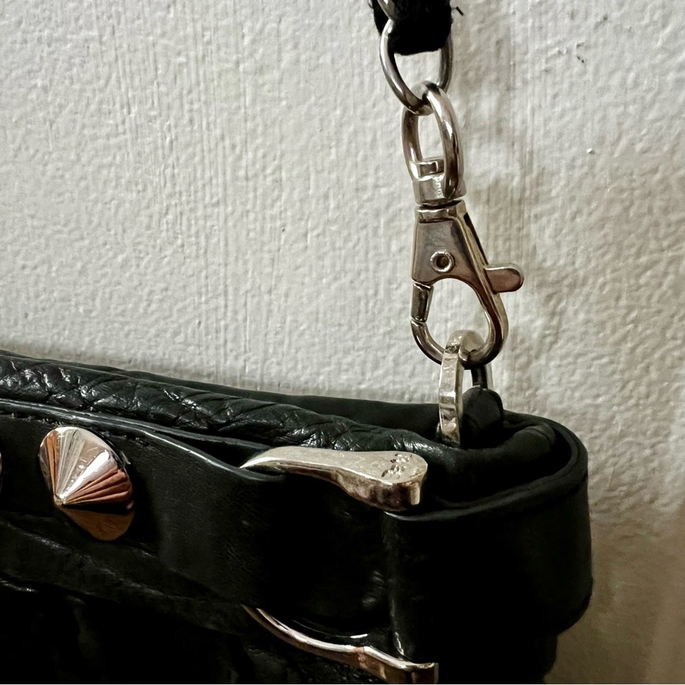 BE&D Black Leather Studded Bag - Picture 4 of 9